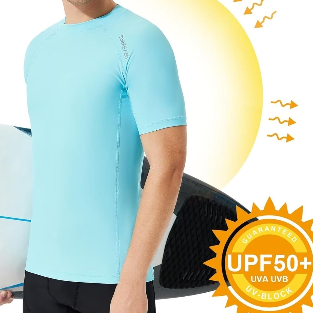 Surfeasy Short Sleeve Rashguard Swim Tee Sky blue - Small
